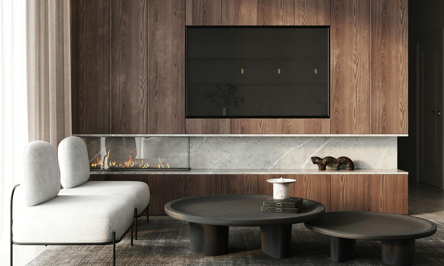 man checking his phone while walking down the stairs