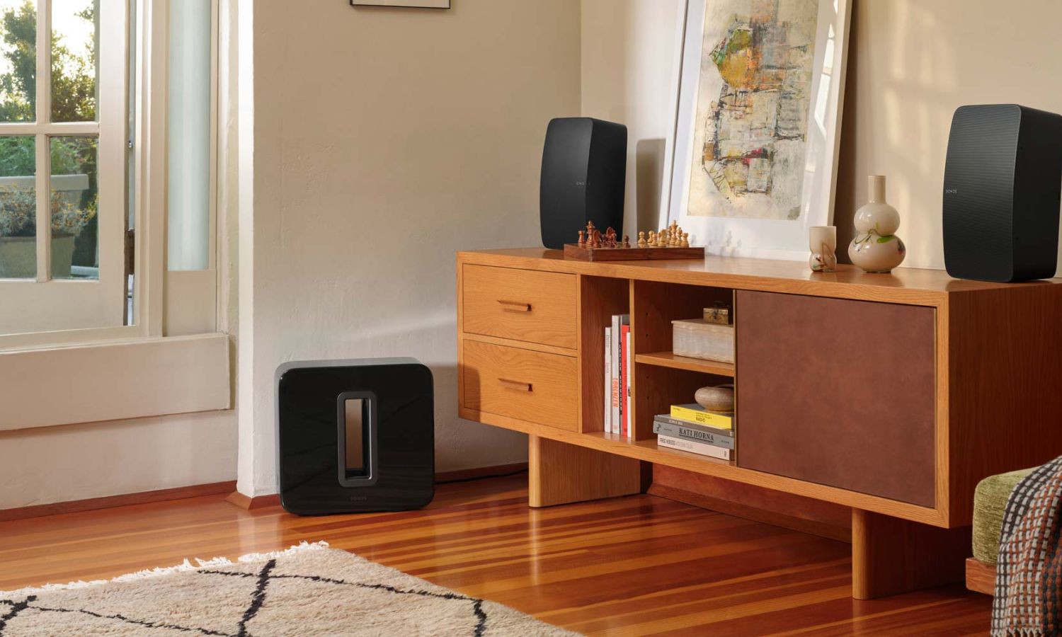 mint green sonos speakers