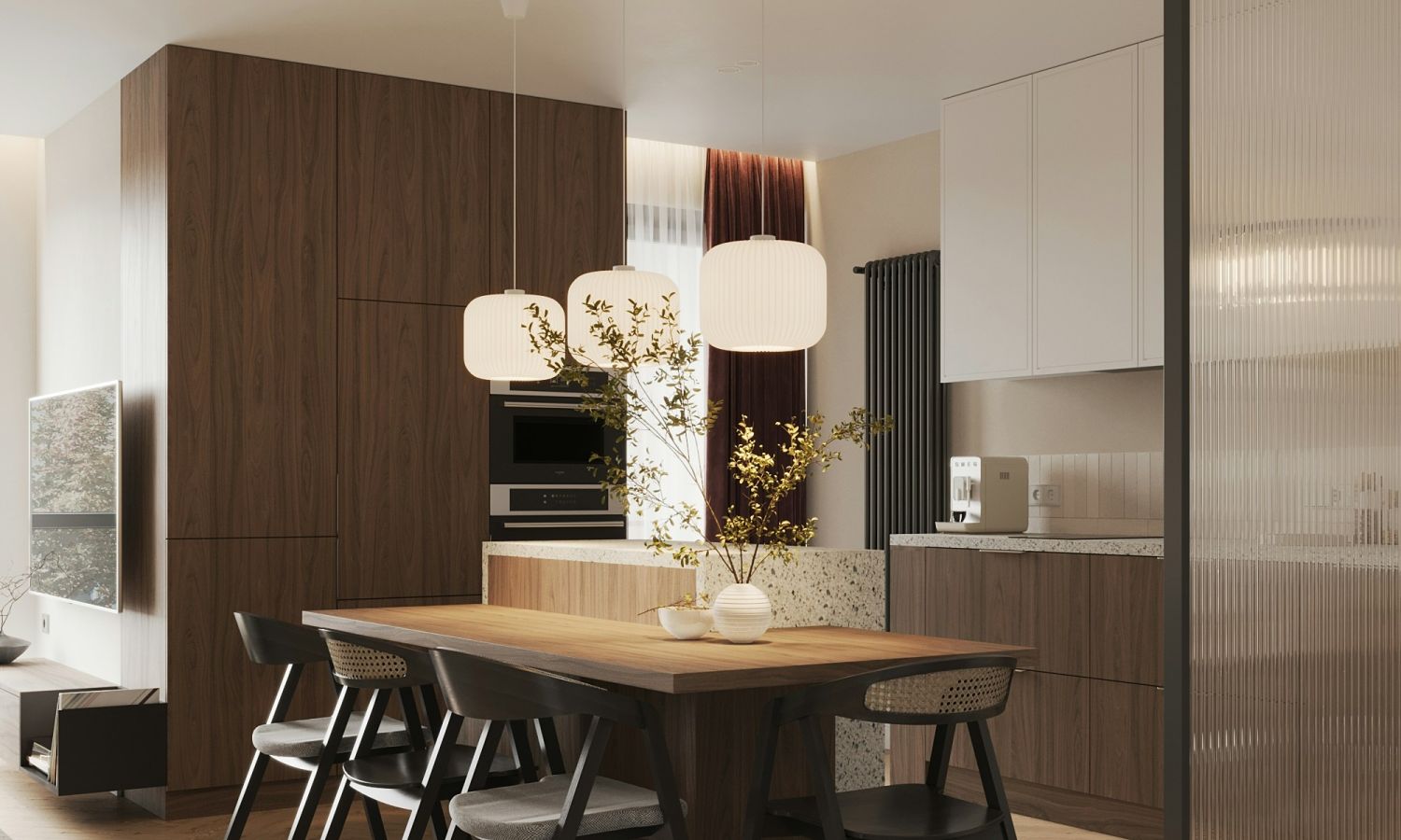 light fixtures in a home dimly lit