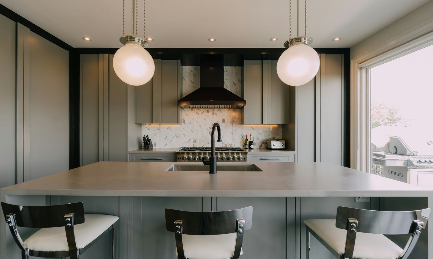 light fixtures in a home dimly lit