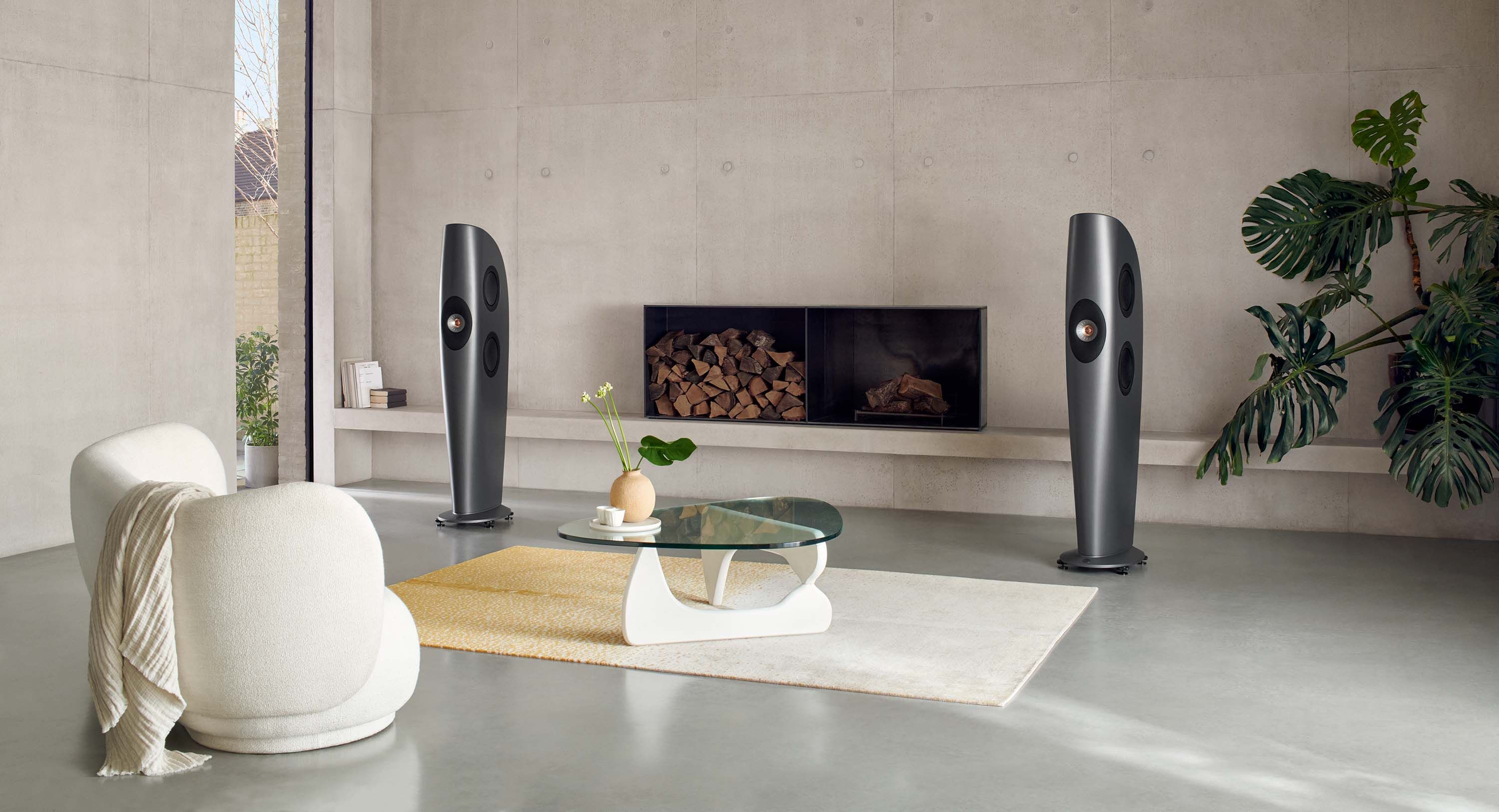 listening room with kef high-performance audio